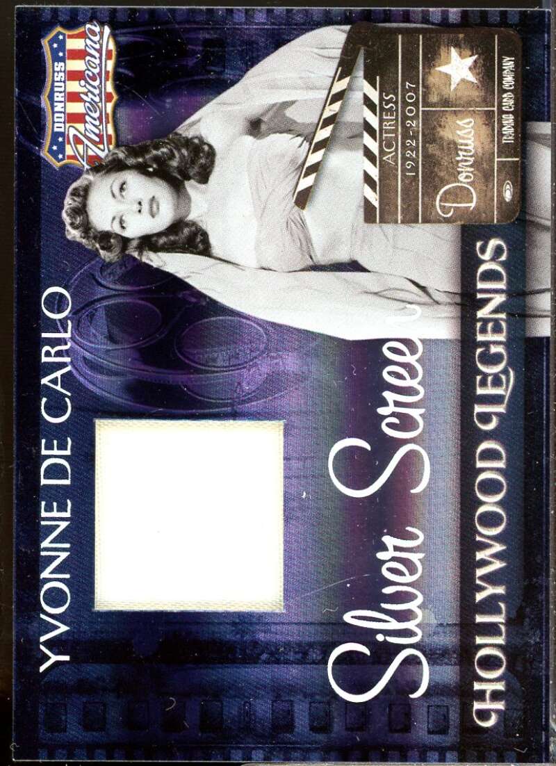 Yvonne De Carlo 2007 Americana Hollywood Legend Material Silver Screen /100 #38  Image 1