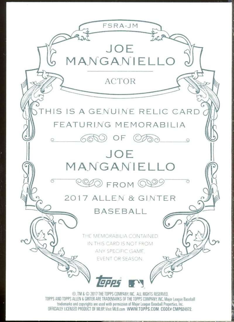 Joe Manganiello Card 2017 Topps Allen and Ginter Relics #FSRAJM  Image 2