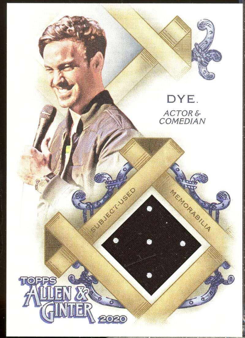 Jeff Dye Card 2020 Topps Allen and Ginter Relics #FSRAJD  Image 1