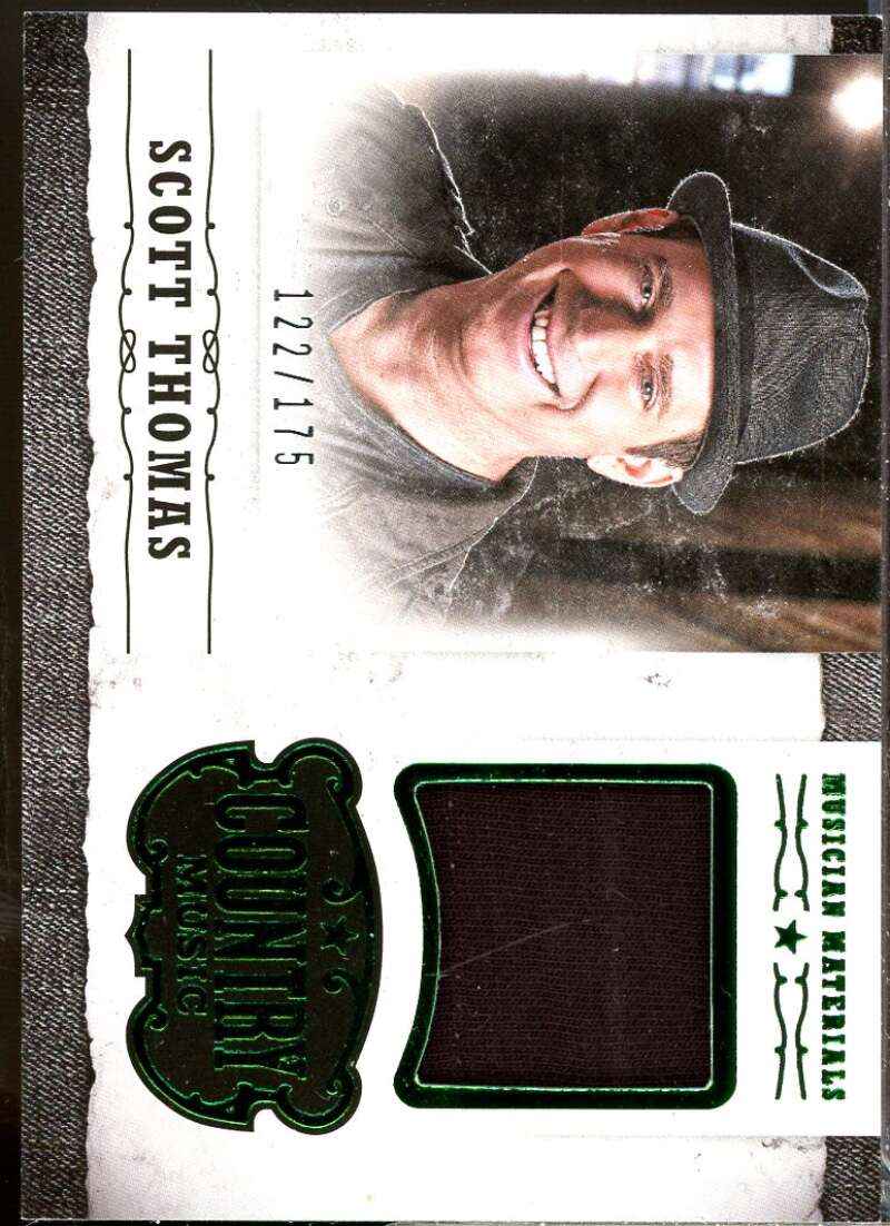 Scott Thomas Card 2015 Panini Country Music Musician Materials Green /175 #23  Image 1