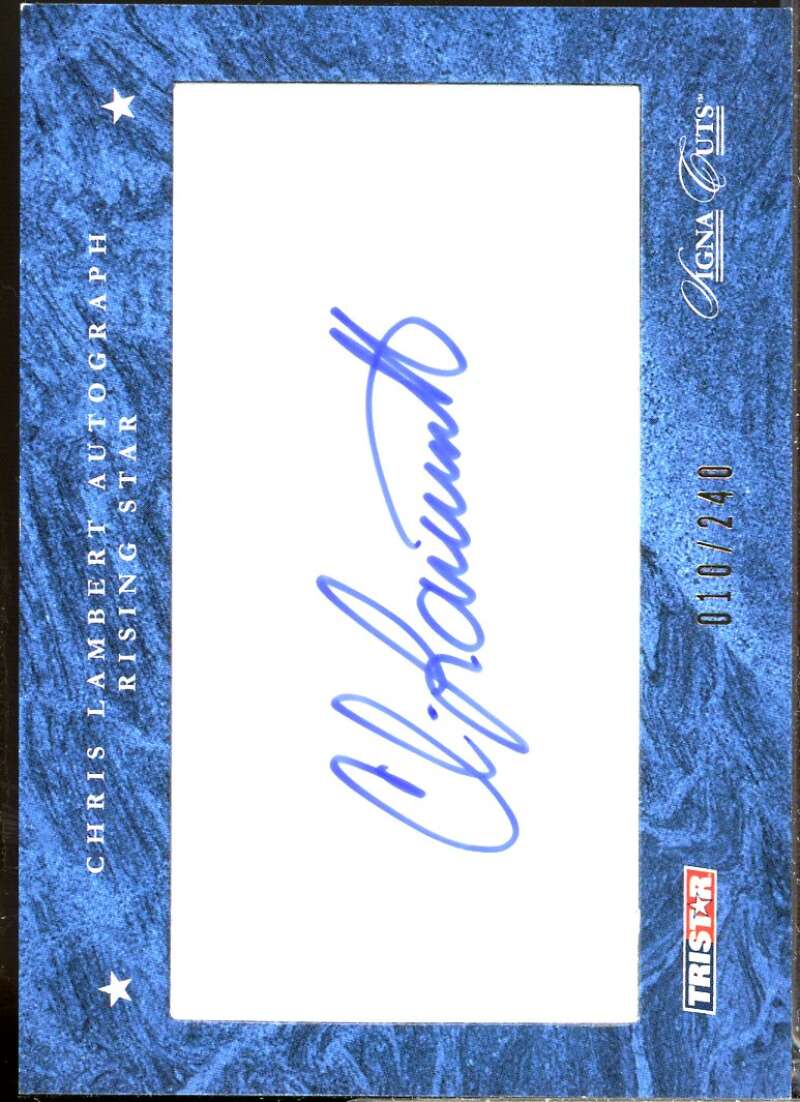 Chris Lambert Card 2008 TRISTAR Rising Star SignaCuts Autograph /240 #NNO  Image 1