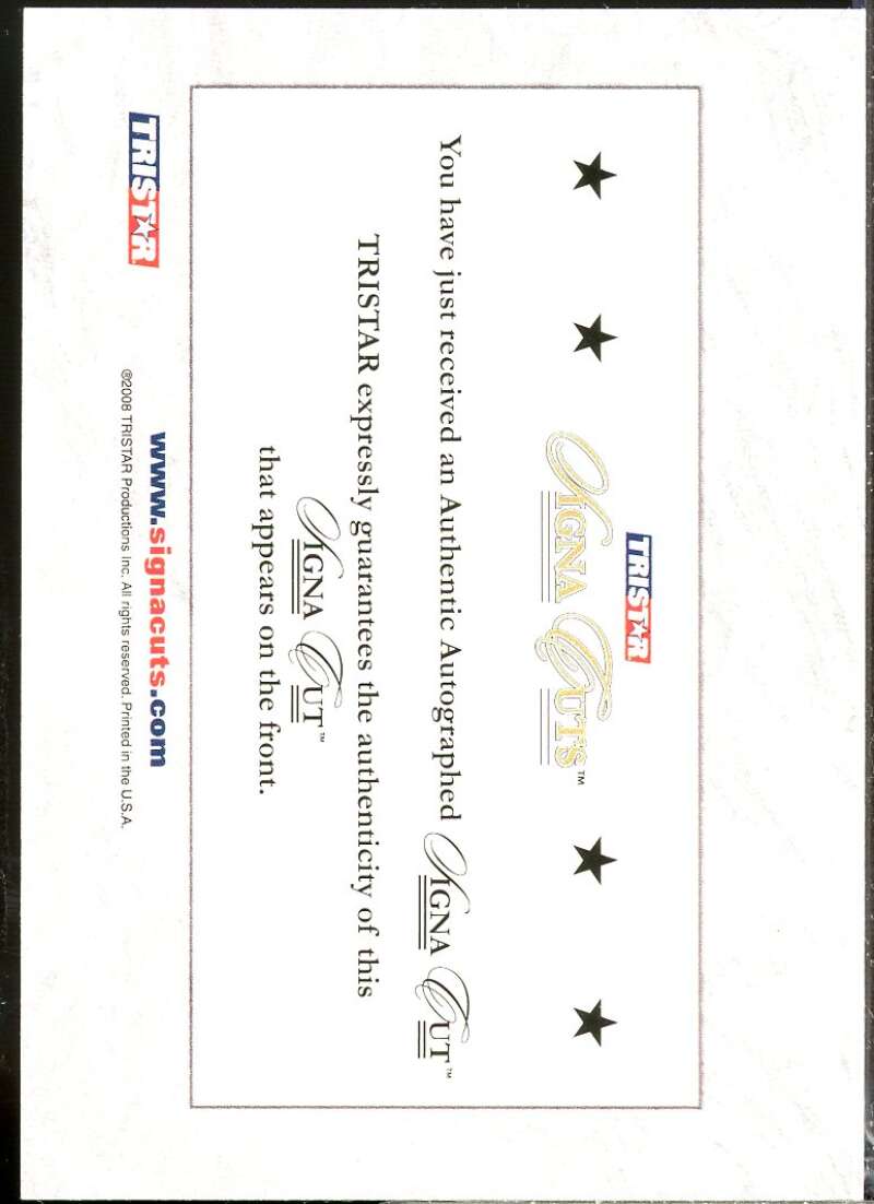 Chris Lambert Card 2008 TRISTAR Rising Star SignaCuts Autograph /240 #NNO  Image 2