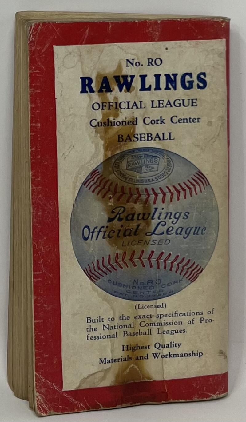1935 Rawlings Base Ball Record Book w/ Playing Rules Image 2