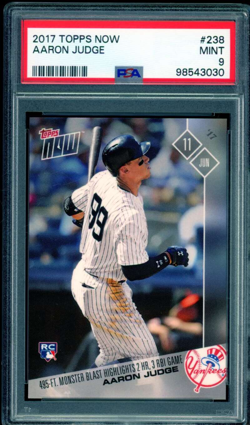 Aaron Judge Rookie Card 2017 Topps Now #238 PSA 9 Image 1