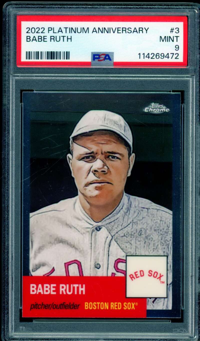 Babe Ruth Card 2022 Platinum Anniversary #3 PSA 9 Image 1