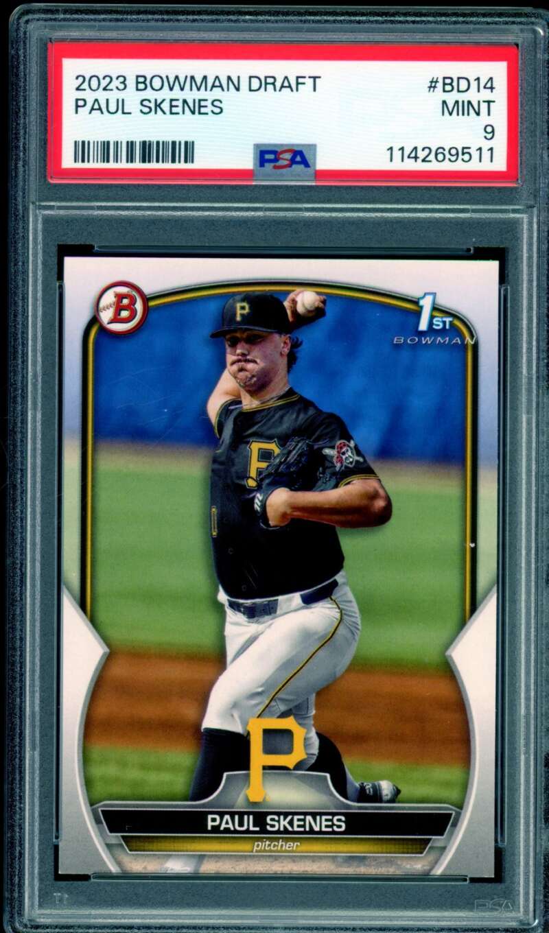 Paul Skenes Rookie Card 2023 Bowman Draft #BD14 PSA 9 Image 1