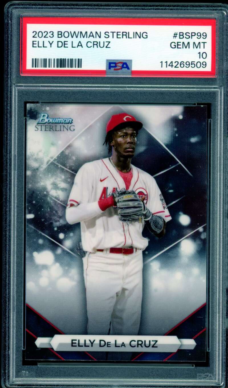 Elly De La Cruz Rookie Card 2023 Bowman Sterling #BSP99 PSA 10 Image 1
