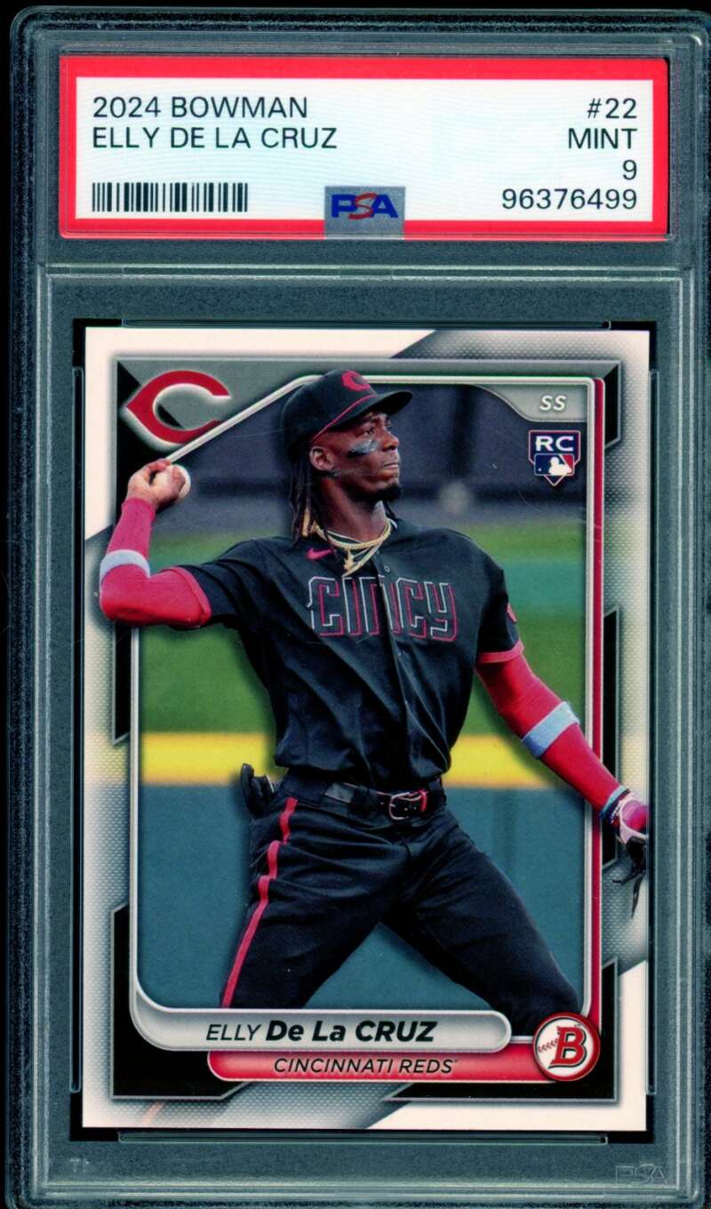 Elly De La Cruz Rookie Card 2024 Bowman #22 PSA 9 Image 1