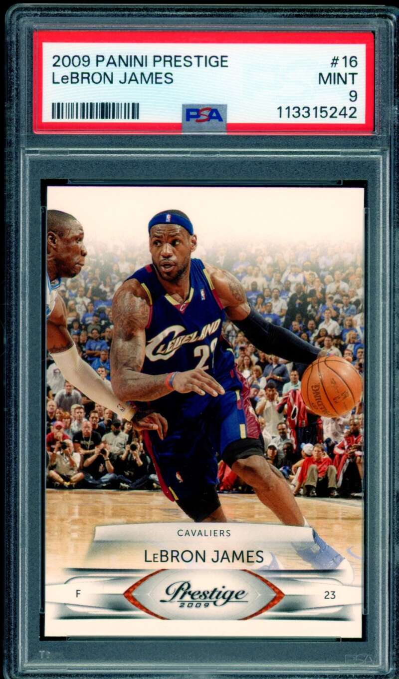 LeBron James Card 2009-10 Panini Prestige #16 PSA 9 Image 1
