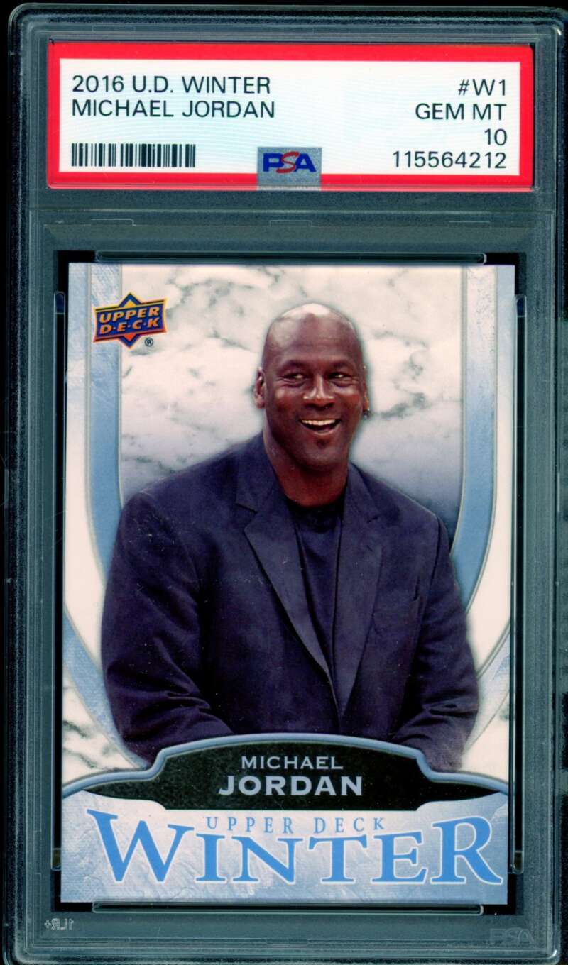 Michael Jordan Card 2016-17 U.D. Winter #W1 PSA 10 Image 1