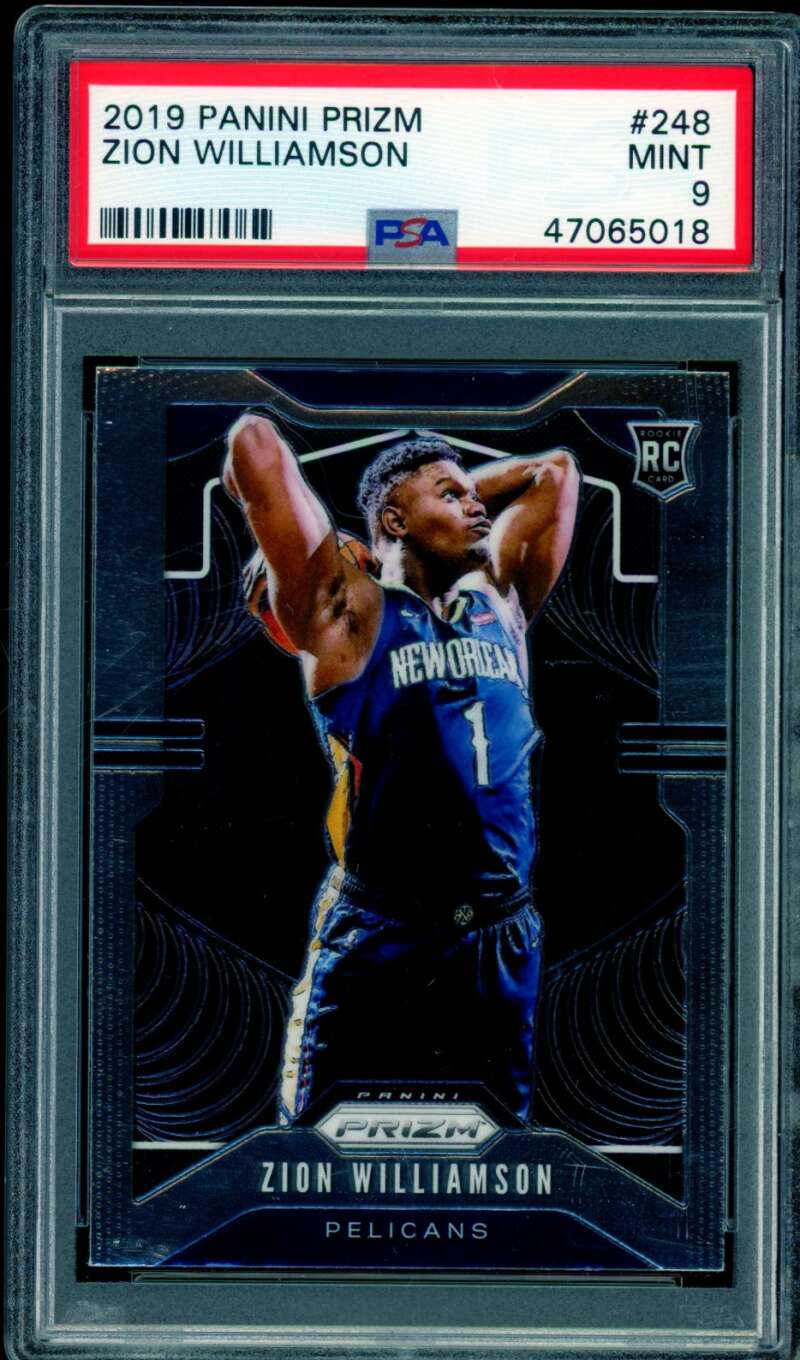 Zion Williamson Rookie Card 2019-20 Panini Prizm #248 PSA 9 Image 1