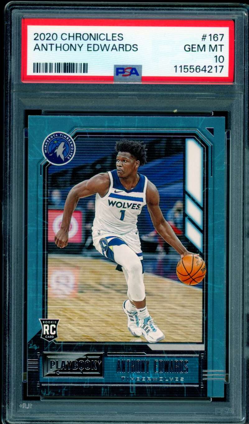 Anthony Edwards Rookie Card 2020-21 Chronicles #167 PSA 10 Image 1