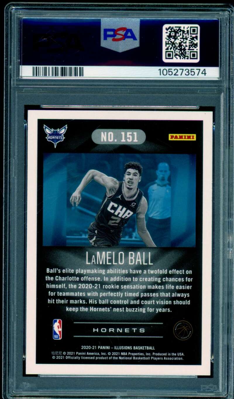 LaMelo Ball Rookie Card 2020-21 Illusions #151 PSA 10 Image 2