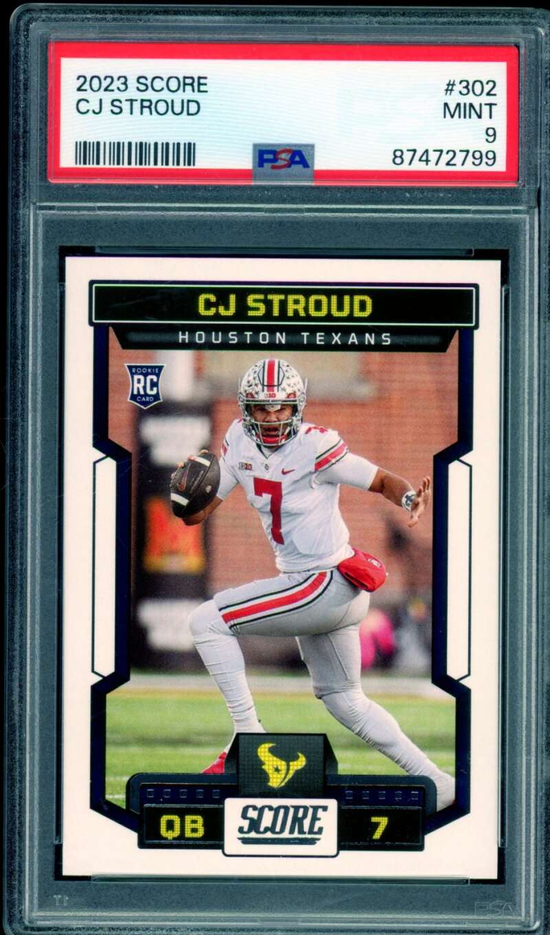 C.J. Stroud Rookie Card 2023 Score #302 PSA 9 Image 1