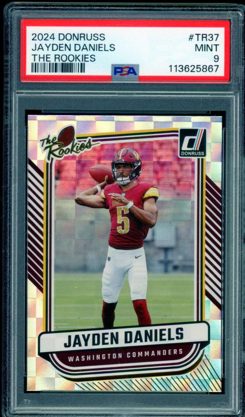 Jayden Daniels Rookie Card 2024 Donruss The Rookies #TR37 PSA 9 Image 1