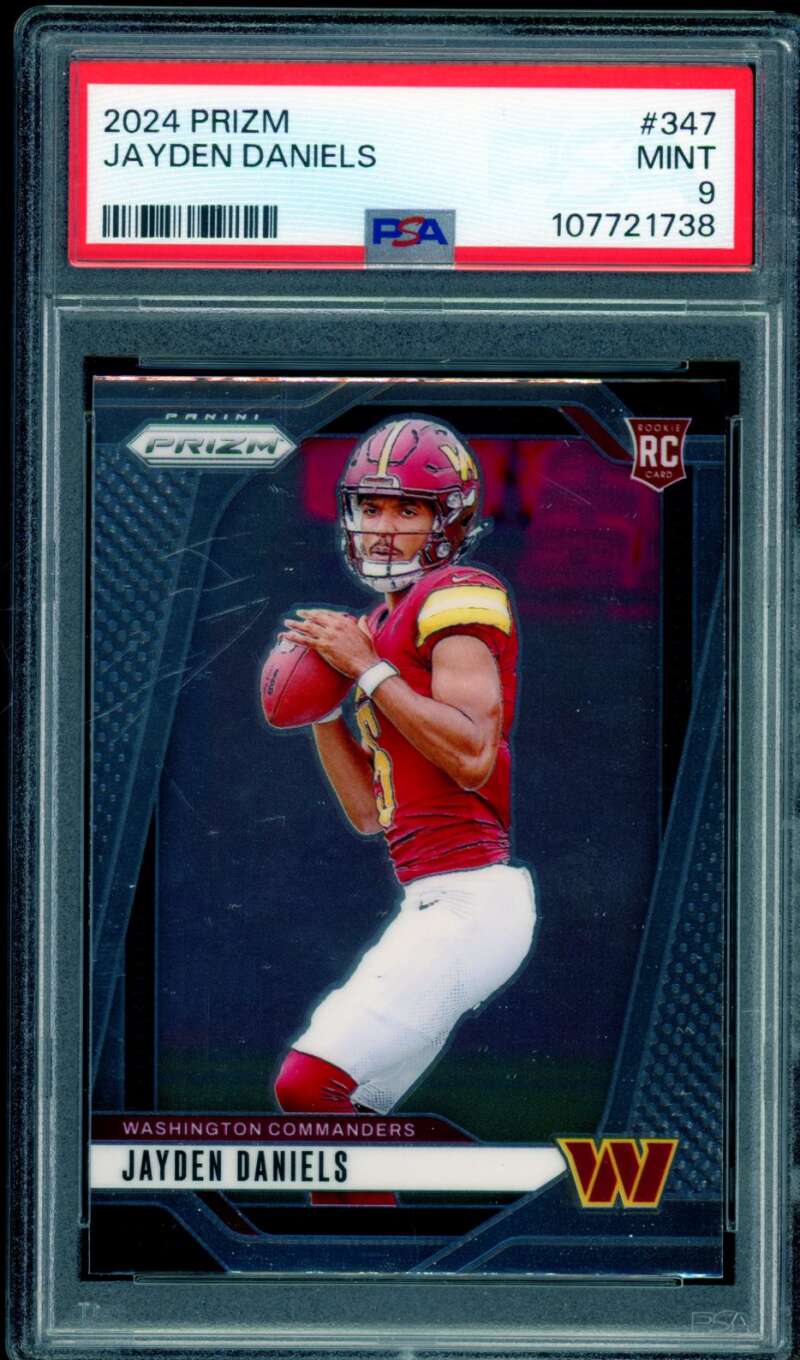 Jayden Daniels Rookie Card 2024 Prizm #347 PSA 9 Image 1
