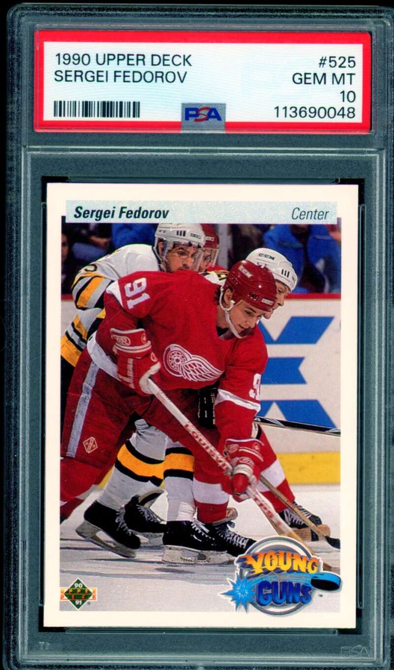 Sergei Fedorov Rookie Card 1990-91 Upper Deck #525 PSA 10 Image 1