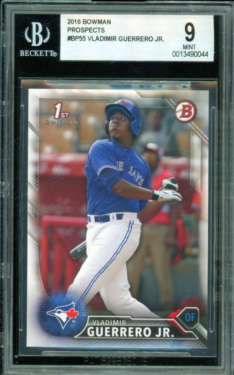 Vladimir Guerrero Jr. Rookie Card 2016 Bowman Prospects #BP55 BGS 9 Image 1