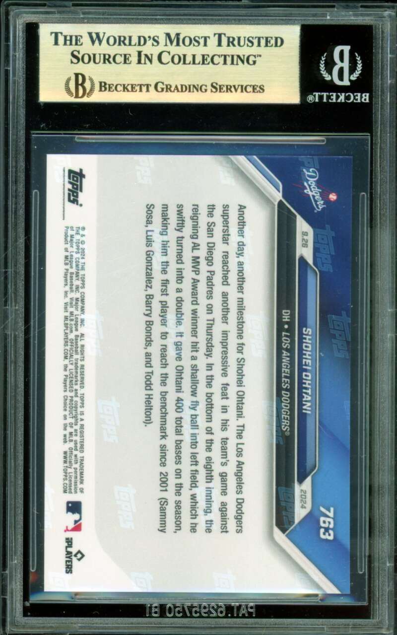 Shohei Ohtani Rookie Card 2024 Topps Now #763 (PRISTINE) BGS 10 Image 2