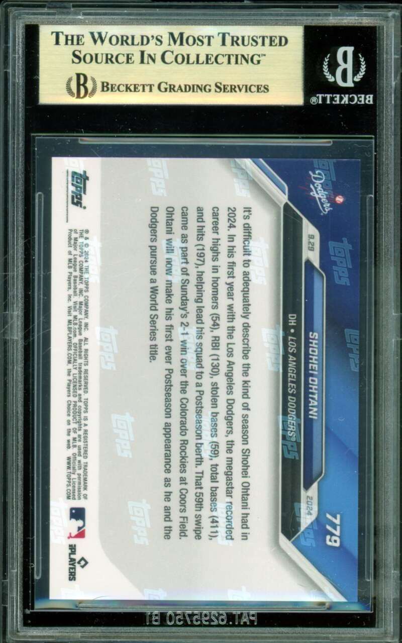 Shohei Ohtani Card 2024 Topps Now #779 BGS 9.5 Image 2