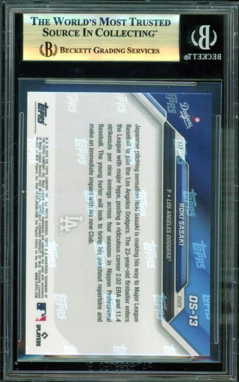 Roki Sasaki Card 2024 Topps Now Offseason #OS13 BGS 9.5 Image 2