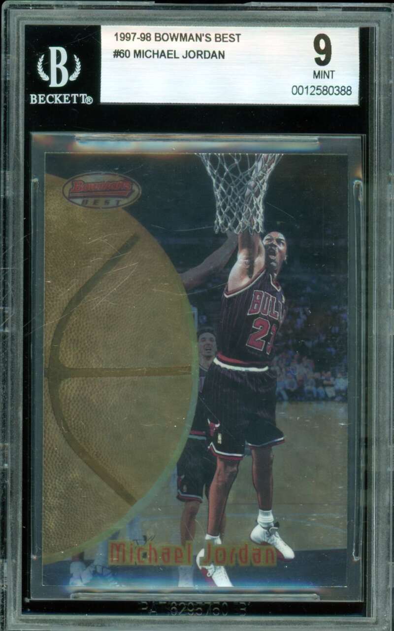 Michael Jordan Card 1997-98 Bowman's Best #60 BGS 9 Image 1