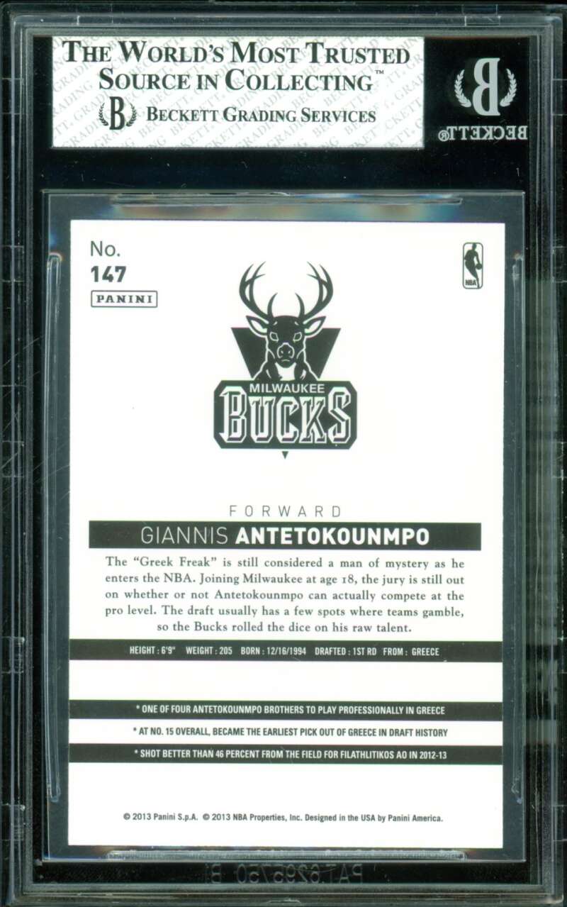 Giannis Antetokounmpo Rookie Card 2013-14 Hoops Chinese #147 BGS 8 Image 2