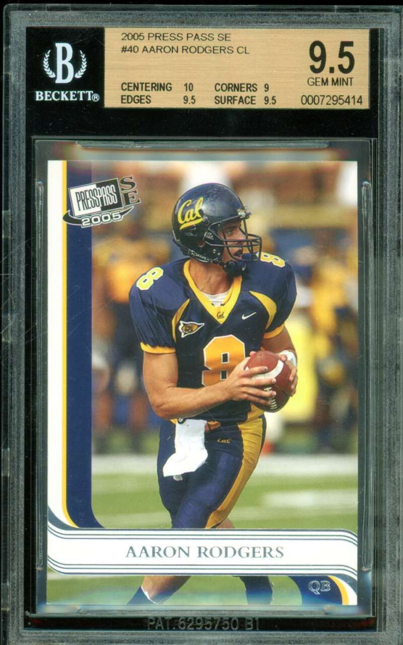 Aaron Rodgers Rookie Card 2005 Press Pass SE #40 BGS 9.5 Image 1
