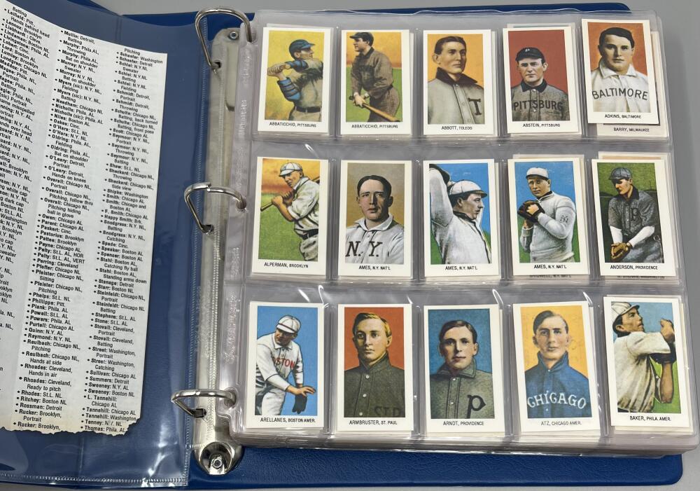 1983 T-206 Capital Reprints 1909 The Monster Card Binder Set Image 4