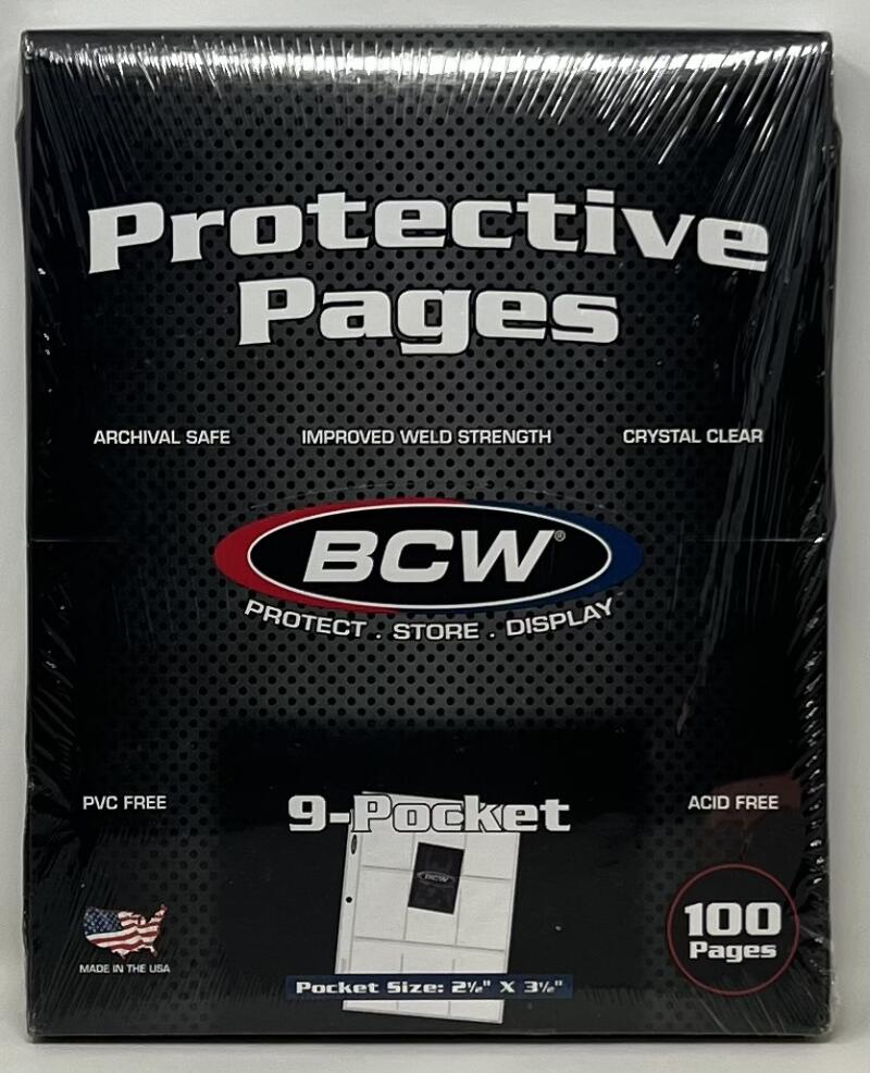 Superior Sports Investments (100) BCW 9-Pocket Protective Pages Pack Image 2