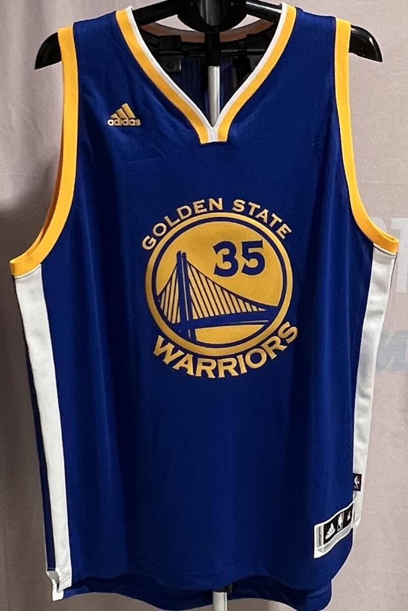 Kevin Durant Autograph Warriors Basketball Jersey Panini Authentic  w/ GSW Inscription Image 1