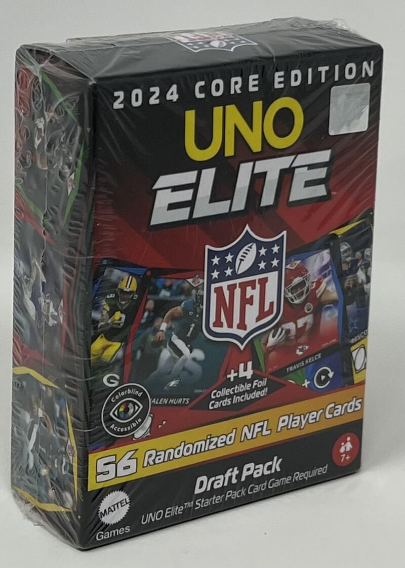 2024 Mattel Uno Elite NFL Draft Trading Card Game Pack Image 1