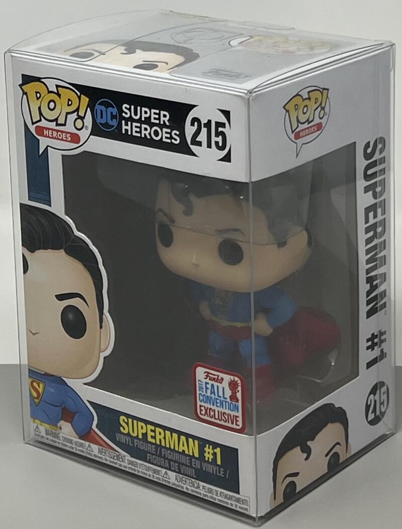 2017 DC Super Heroes Fall Convention Exclusive Superman #1 Funko Pop #215 Image 1