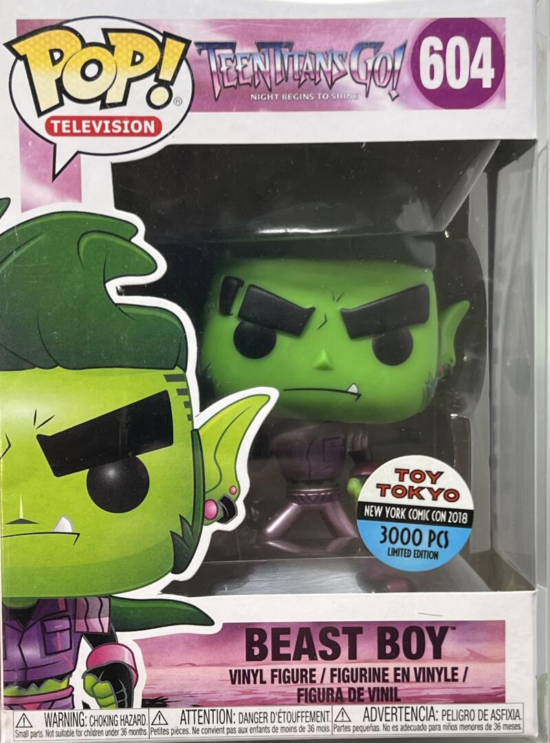 2018 Television Teen Titans Go! New York Comic Con Beast Boy Funko Pop #604 Image 3