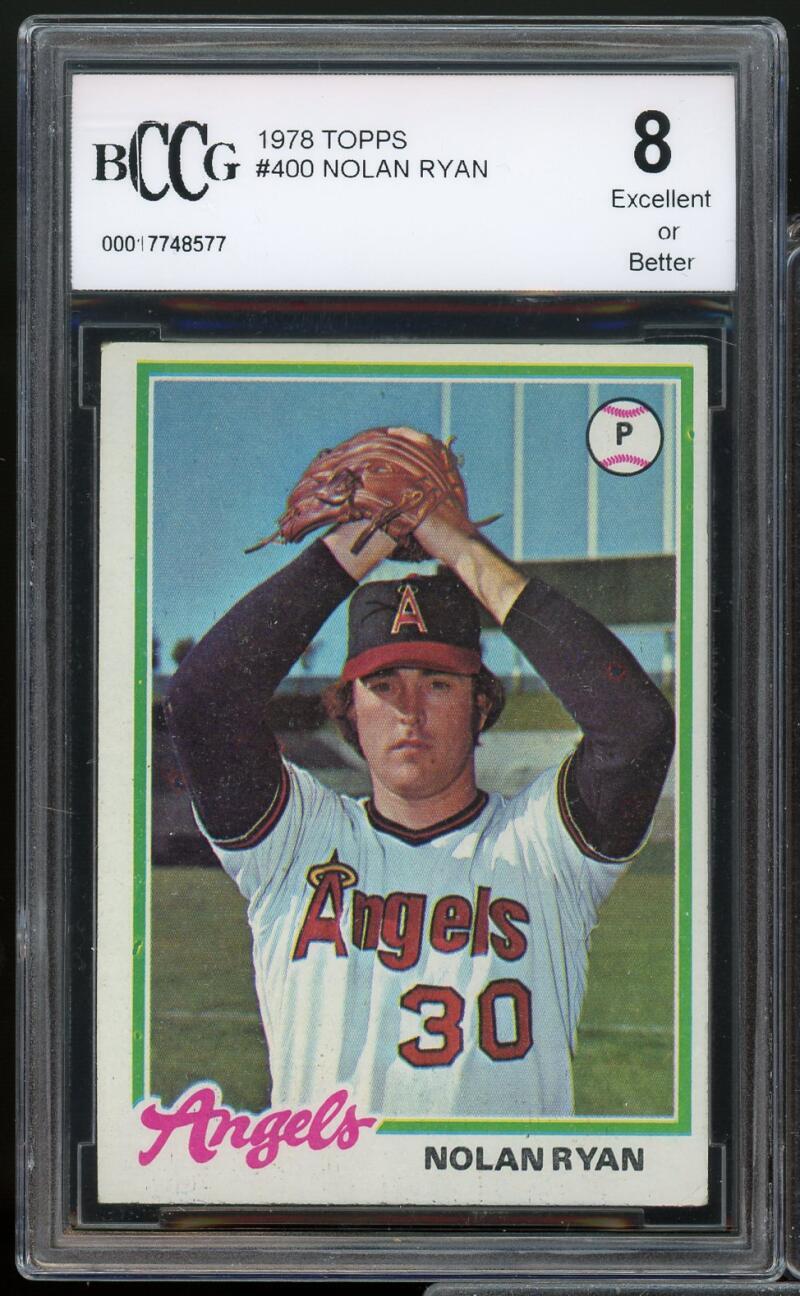 1978 Topps #400 Nolan Ryan Card BGS BCCG 8 Excellent+ Image 1