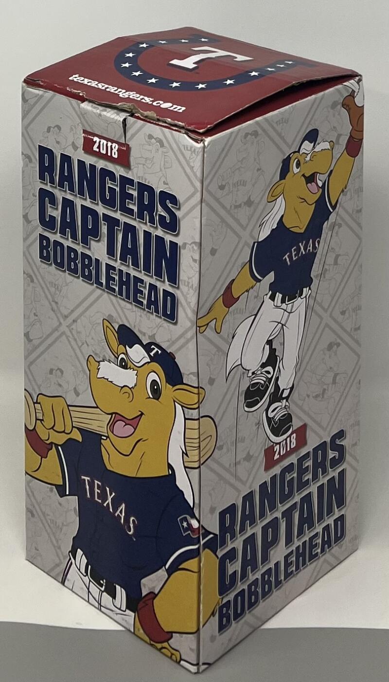 2018 Texas Rangers Captain Mascot SGA Bobblehead Image 1