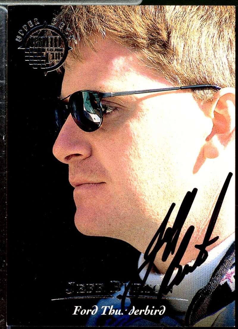 Jeff Burton Card 1996 Upper Deck Road To The Cup Autographs #H30  Image 1