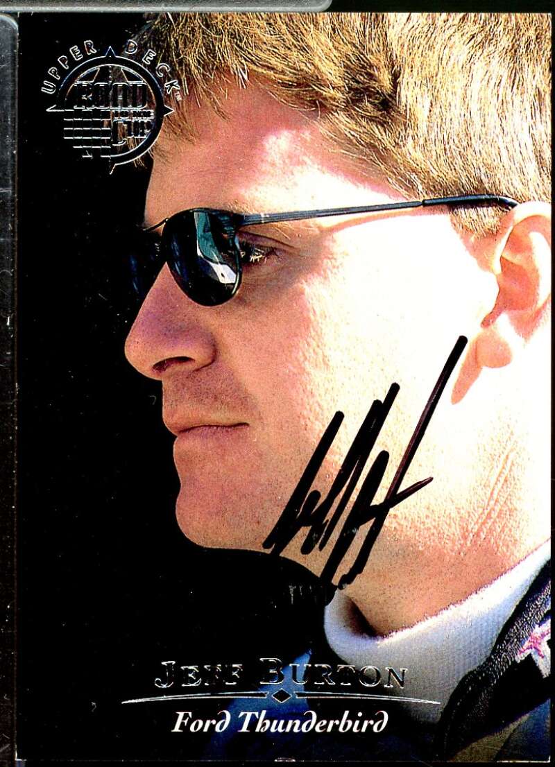 Jeff Burton Card 1996 Upper Deck Road To The Cup Autographs #H30  Image 1