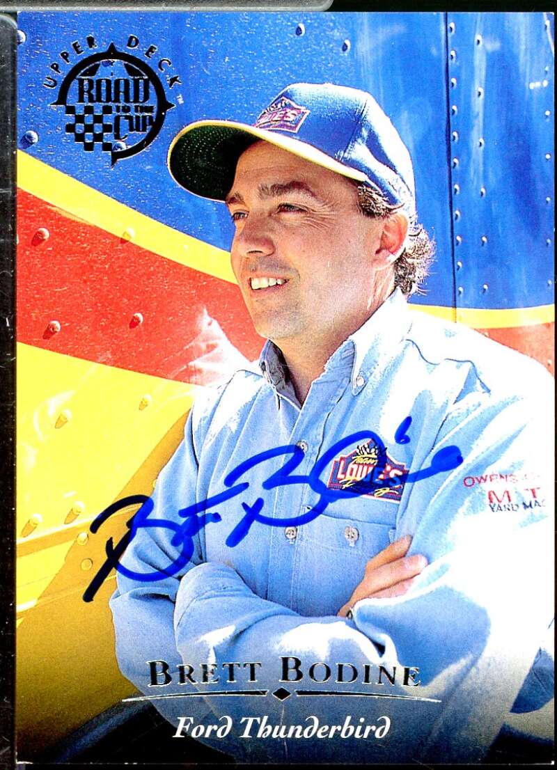 Brett Bodine Card 1996 Upper Deck Road To The Cup Autographs #H19  Image 1