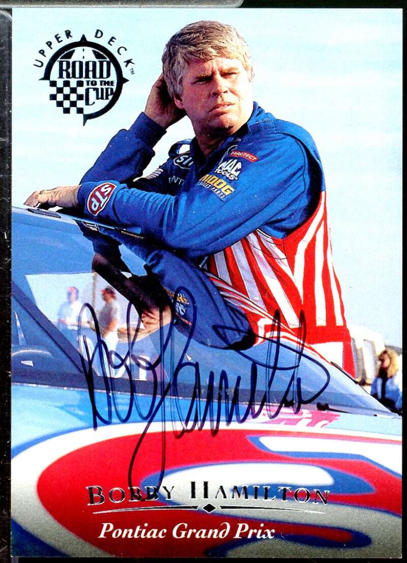 Bobby Hamilton Card 1996 Upper Deck Road To The Cup Autographs #H13  Image 1
