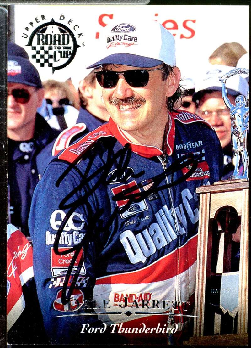 Dale Jarrett Card 1996 Upper Deck Road To The Cup Autographs #H12  Image 1