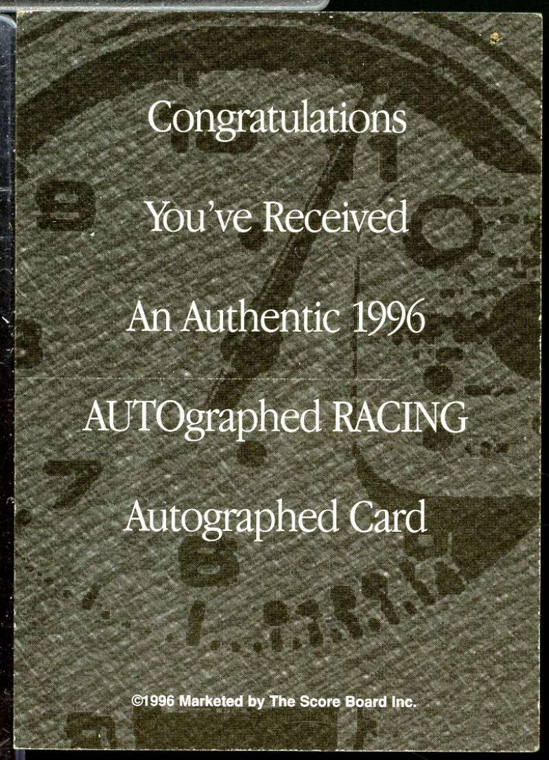 Ned Jarrett Card 1996 Autographed Racing Autographs #23  Image 2