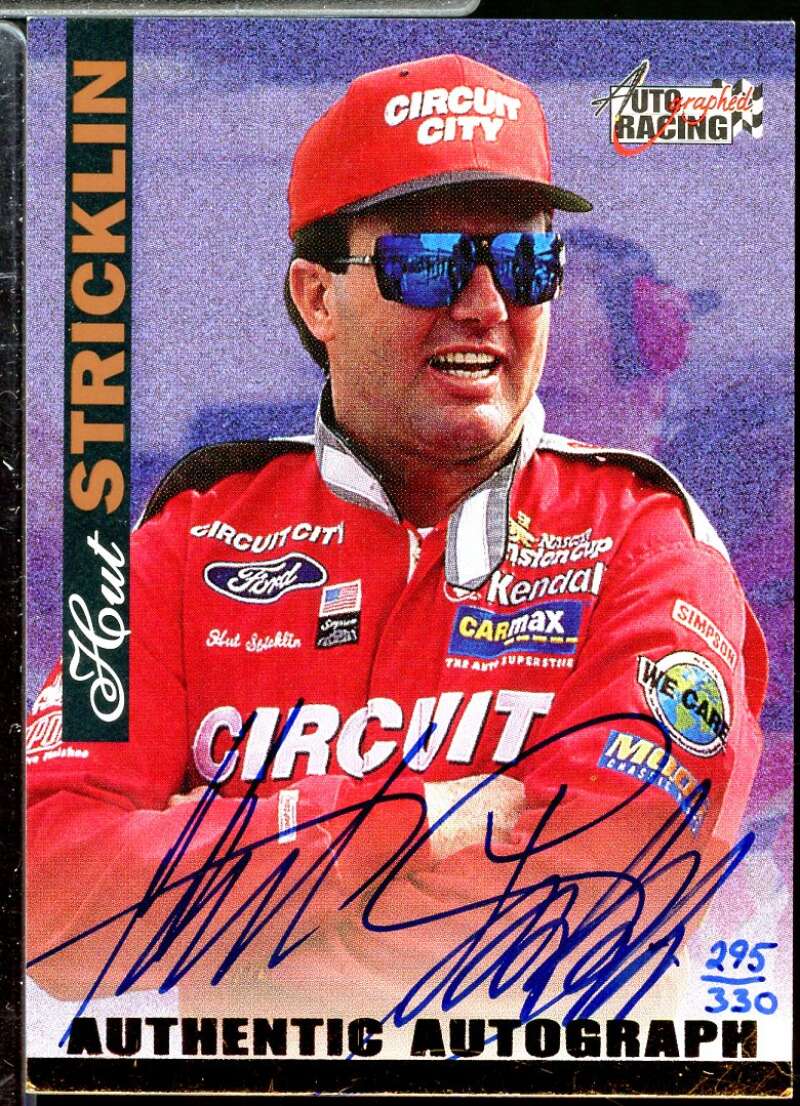 Hut Stricklin Card 1996 Autographed Racing Autographs #55  Image 1