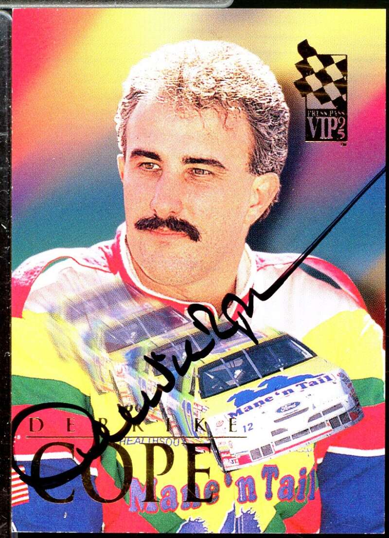 Derrike Cope Card 1995 VIP Autographs #7  Image 1