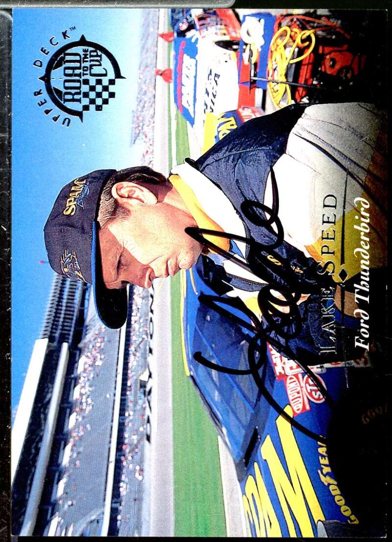 Lake Speed Card 1996 Upper Deck Road To The Cup Autographs #H22  Image 1