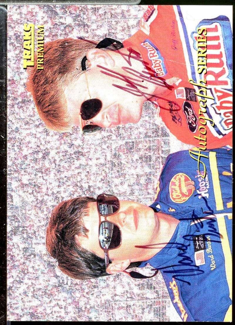 Jeff Burton/Ward Burton Card 1994 Traks Autographs #A2  Image 1
