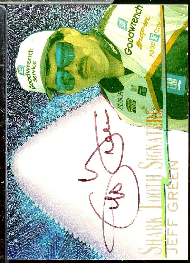 Jeff Green Card 1997 Race Sharks Shark Tooth Signatures #ST15  Image 1