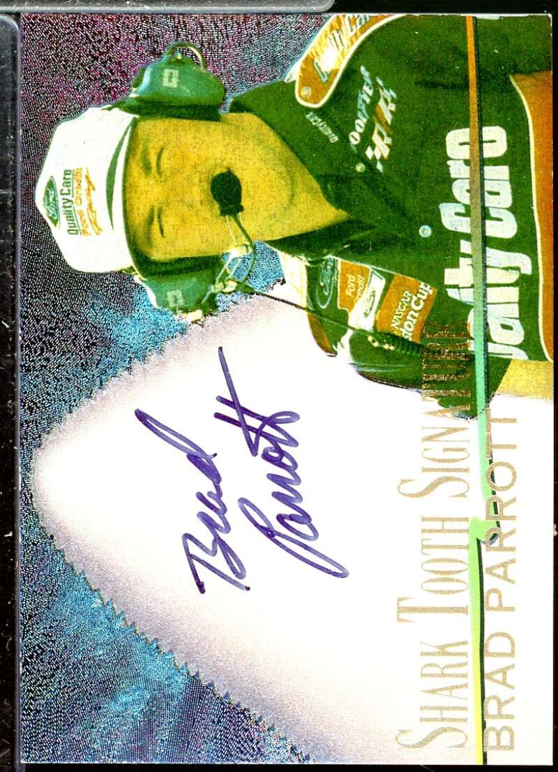 Brad Parrott Card 1997 Race Sharks Shark Tooth Signatures #ST22  Image 1