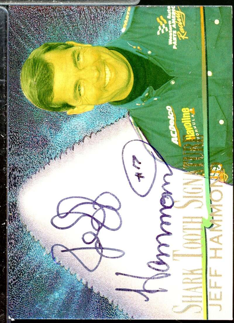 Jeff Hammond Card 1997 Race Sharks Shark Tooth Signatures #ST18  Image 1