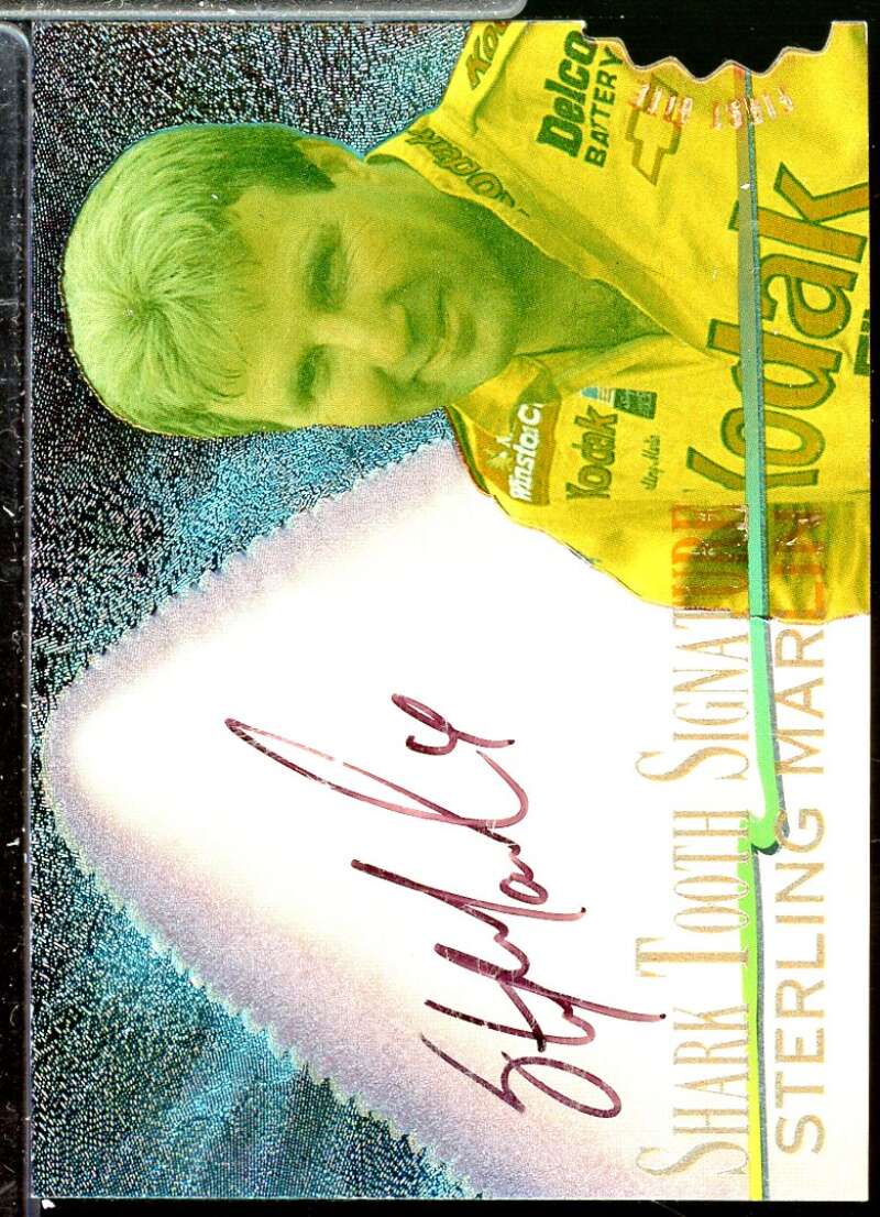 Sterling Marlin Card 1997 Race Sharks Shark Tooth Signatures First Bite #ST5  Image 1